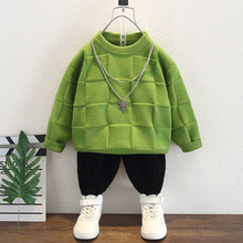 儿童2025新款毛衣男童针织打底衫秋冬装潮童装男宝宝春秋线衫中小