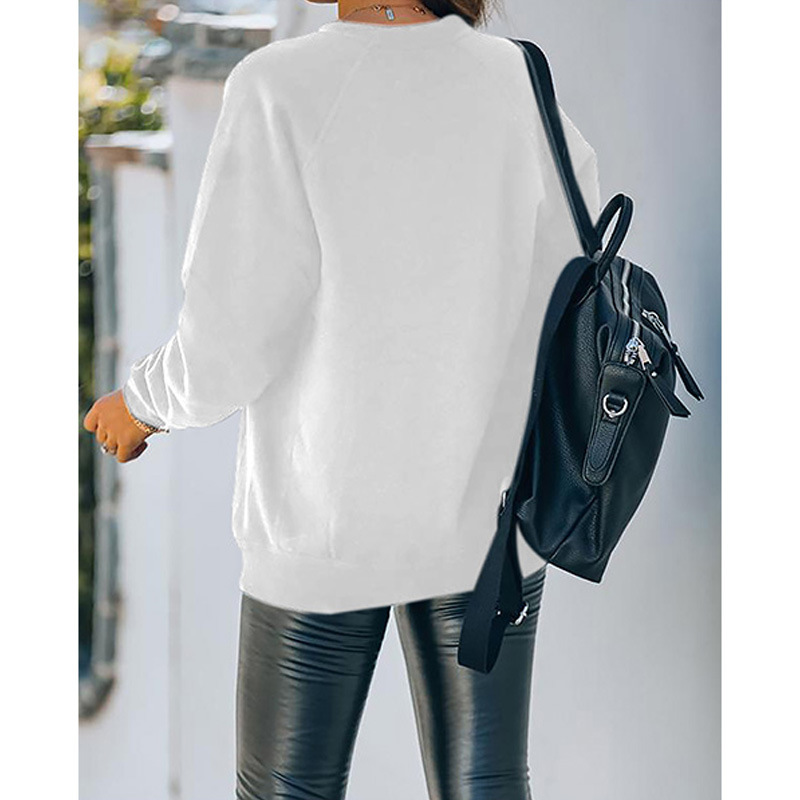 Herbst und Winter Neuer Rundhals Langarmpullover Damen Halloween Bedrucktes Oberteil_voghion.com