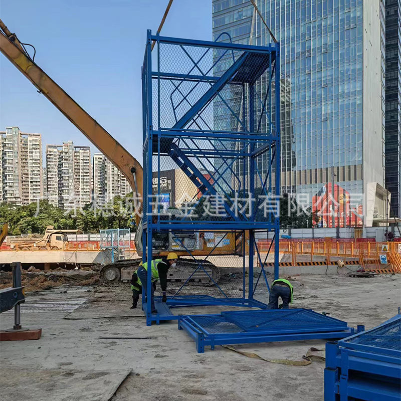 厂家直供墩柱平台盖梁平台安全梯笼爬梯桥梁施工基坑走道安全梯笼