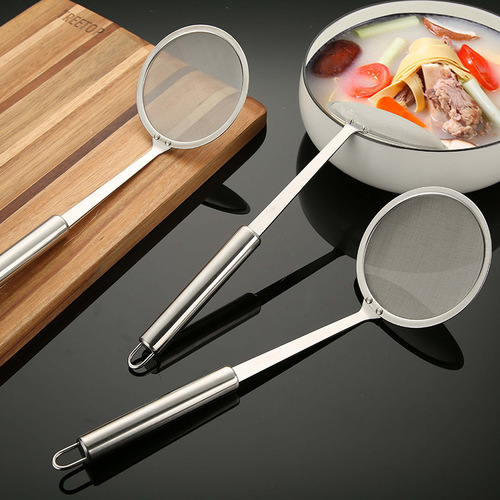 304 stainless steel oil grid, oil filter spoon, ultra-dense filter oil grid, oil scoop, oil separation spoon, hot pot filter colander