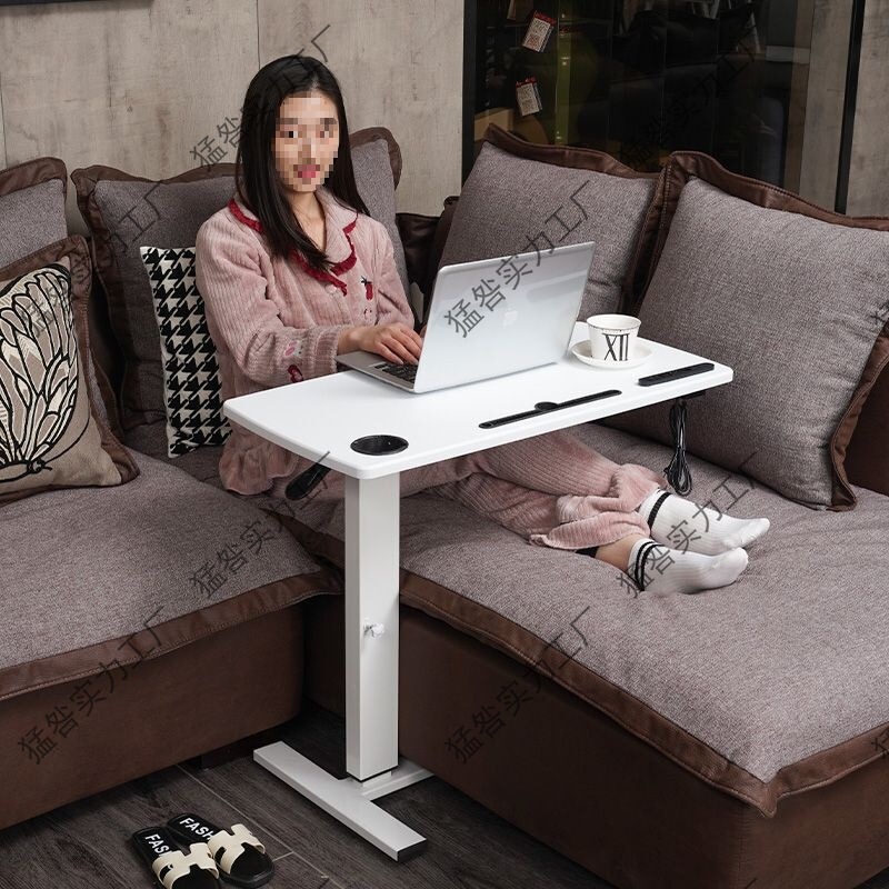 Bedside Table Movable Folding Desk Sofa Laptop Table Folding Adjustable Lifting Pulley Study Table