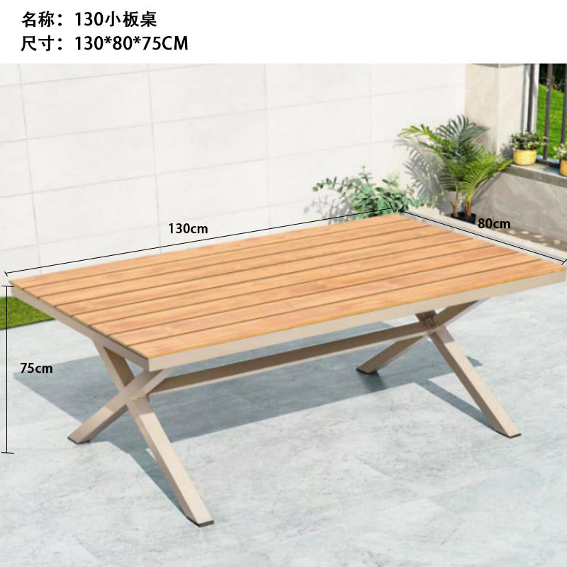 Mesa de balcón de ocio al aire libre patio de aleación de aluminio decoración de bocadillos tienda de té de leche centro comercial jardín terraza mesa comercial residencial