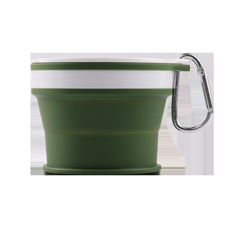 Nuevo producto de grado alimenticio silicona taza telescópica al aire libre taza de enjuague bucal plegable portátil mini taza de mano