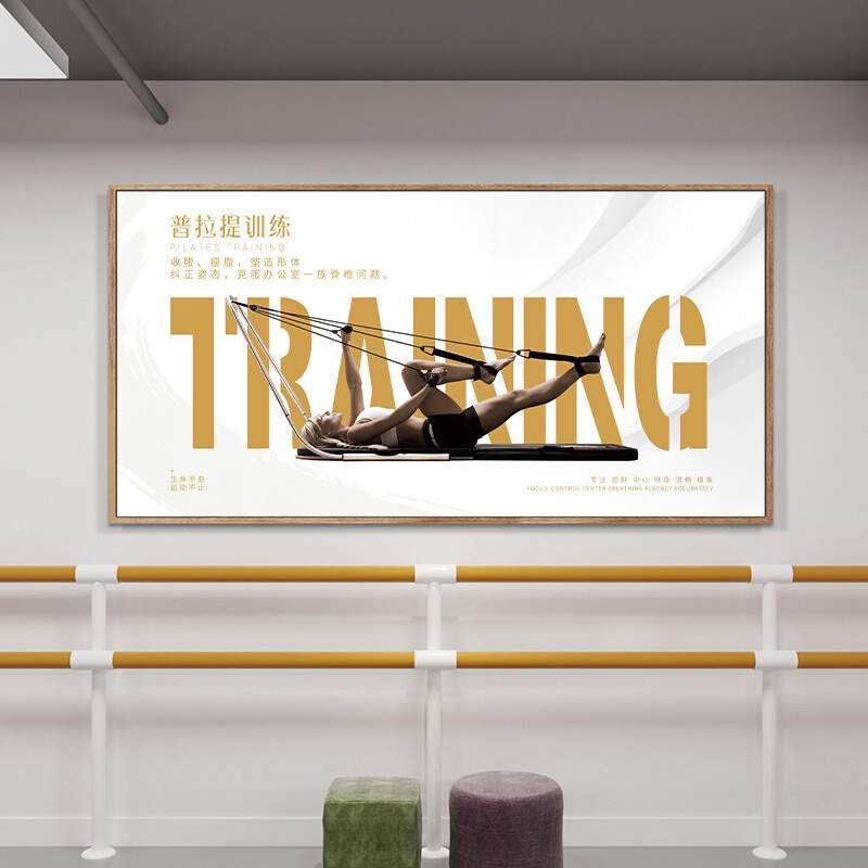 Pilates Decorative Paintings, Yoga Studio Training Wall Art, Fitness Personal Training, Body Shaping Studio Wall Art, Exercise Posters