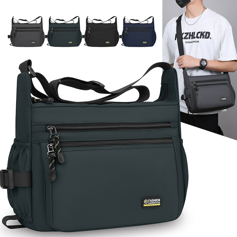 Bolso de hombre transfronterizo simple multifuncional de moda extranjera bolso de hombro casual de tela de nylon casual bolso de mochila universal