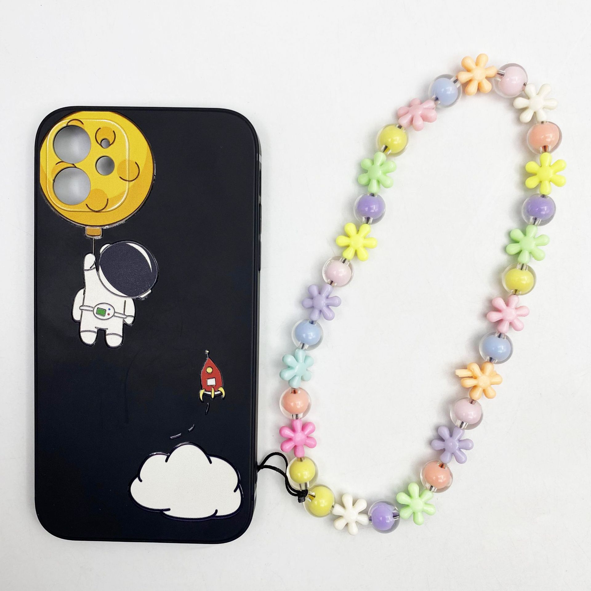 summer new pattern Beading Phone rope men and women currency Iphone Lanyard DIY Acrylic bead phone chain goods in stock