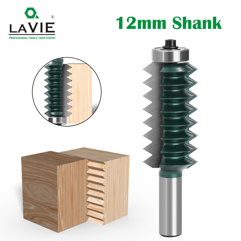12 Handle Multi-Tooth Mortise Woodworking Milling Cutter Line Cutter Slotting Cutter Wave Splicing Cutter dark green