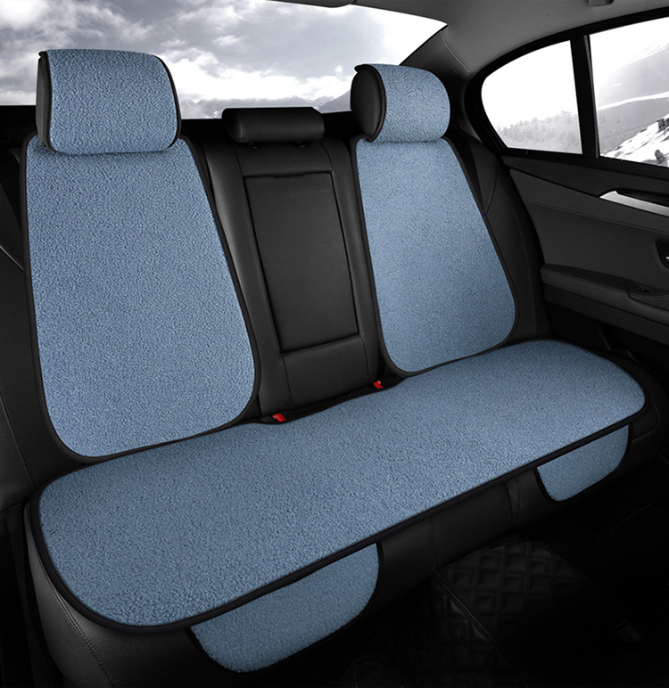 New winter teddy velvet warm car seat cushion fleece-lined thickened non-slip tie-free universal small waisted car seat cushion