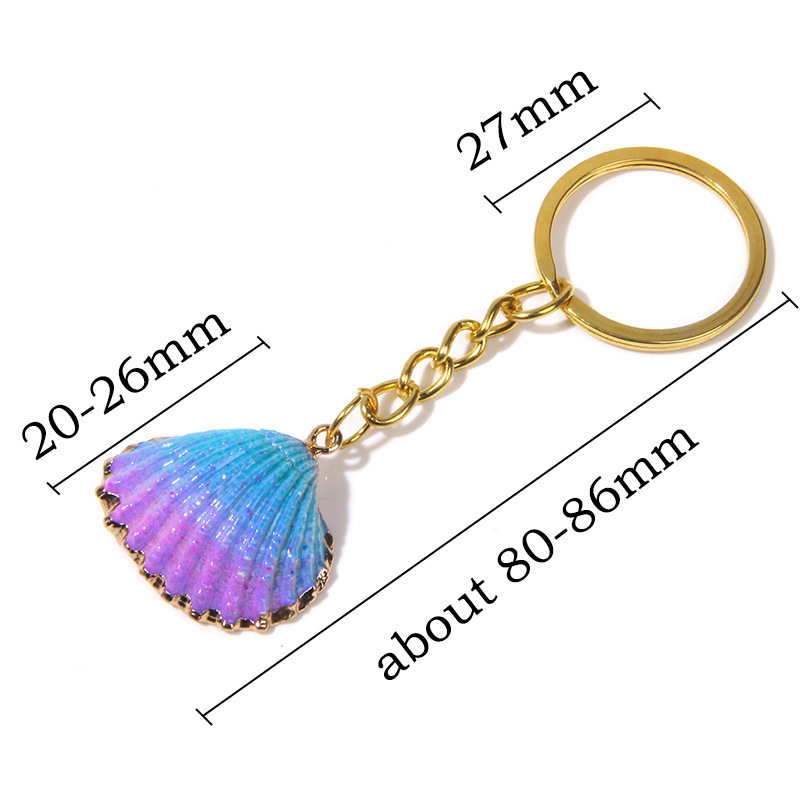 Bag Pendant, Keychain Classification Marine Style Shell Shell Metal Unisex Bag Pendant Keychain