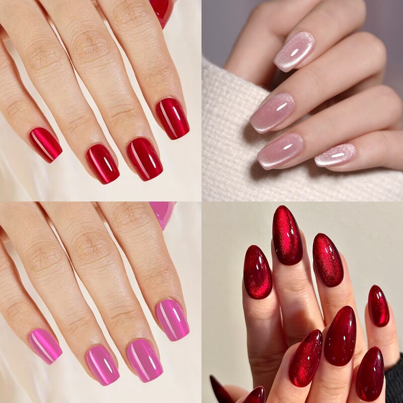 Cat Eye Nail Tips Wearable Nails Cross-Border Hot-Selling Solid Color Cat Eye Fake Nails European Square Almond Nail Art Nail Stickers Cat Eye Nail Tips Wearable Nails Cross-Border Hot-Selling Solid Color Cat Eye Fake Nails European Square Almond Nail Art Nail Stickers