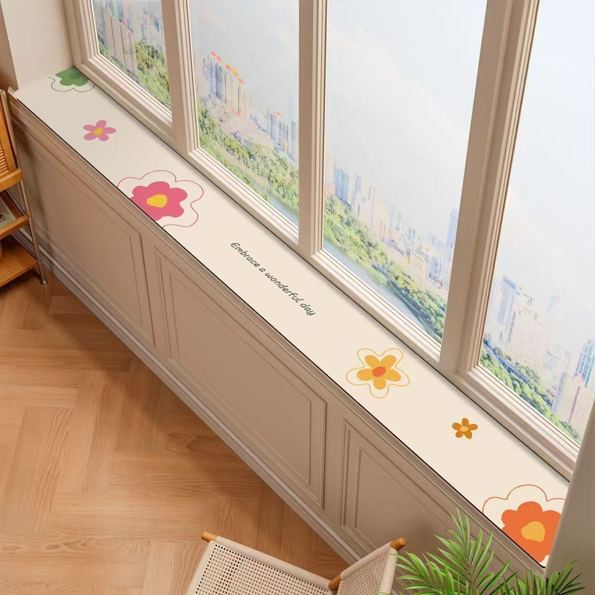 Simple Window Sill Mat, Ultra-Narrow Bay Window Mat, Waterproof and Sun-Proof Window Sill Board Protection Mat, Window Edge Workbench Mat