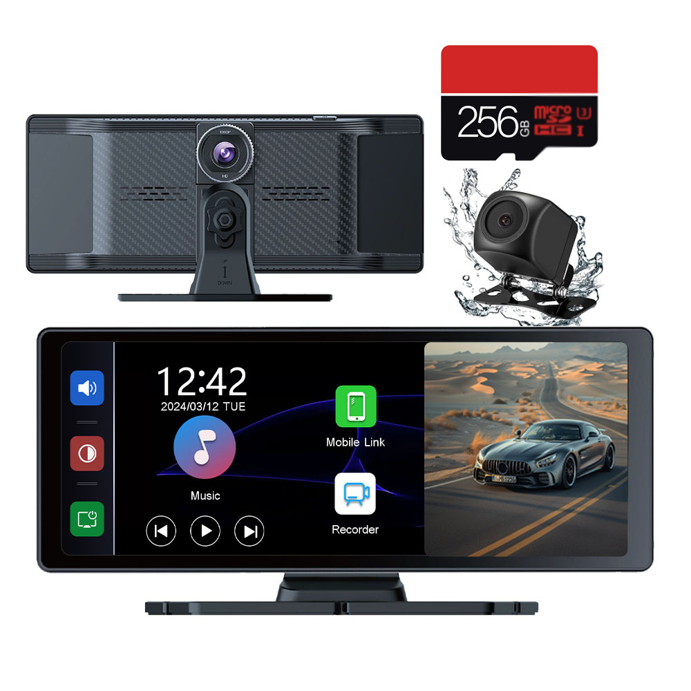 10.26 дюймов IPS портативный дисплей беспроводной Carplay Android автомобиль зеркало заднего вида связь HD дисплей