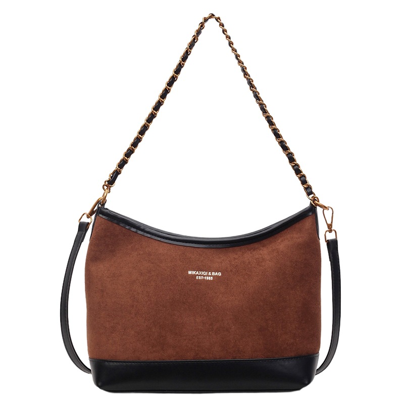 Bolsa de cadena transfronteriza retro esmerizado bolso de braza para mujeres otoño y invierno 2025 nuevo estilo versátil bolso de hombro de viaje
