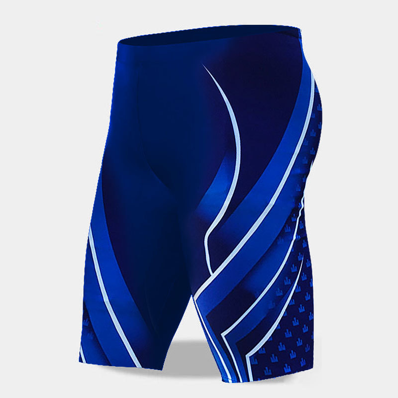 Traje de baño boxeador de moda para hombres de cinco puntos largo profesional de secado rápido de nylon alargado más tamaño traje de baño de aguas termales bañador