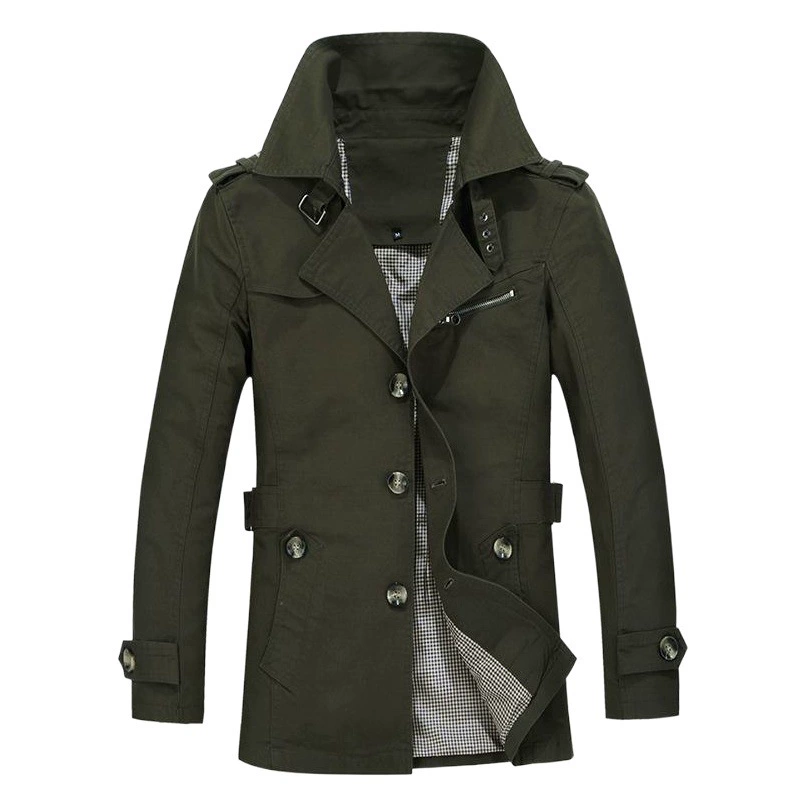 Ветровка нового стиля, Мужская Внешняя торговля, мужская деловая куртка средней длины, Мужская AliExpress, Мужская ветровка больших размеров, поставка пальто