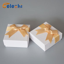 格乐诗饰品盒皮质小首饰盒 香槟色蝴蝶结盒 精美礼盒可加印logo