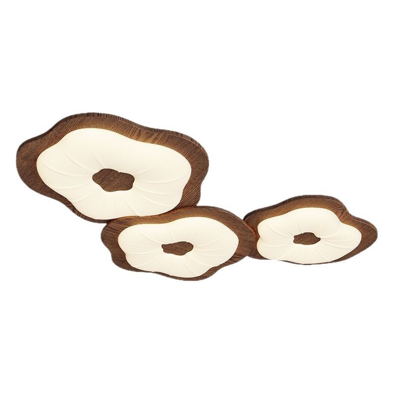 [Seleccionado] Lámpara de techo de combinación de hoja de loto de estilo antiguo, lámpara principal, sala retro francesa, lámpara de protección ocular LED de alta gama