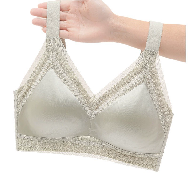 Lace sexy underwear, supporting wireless bra