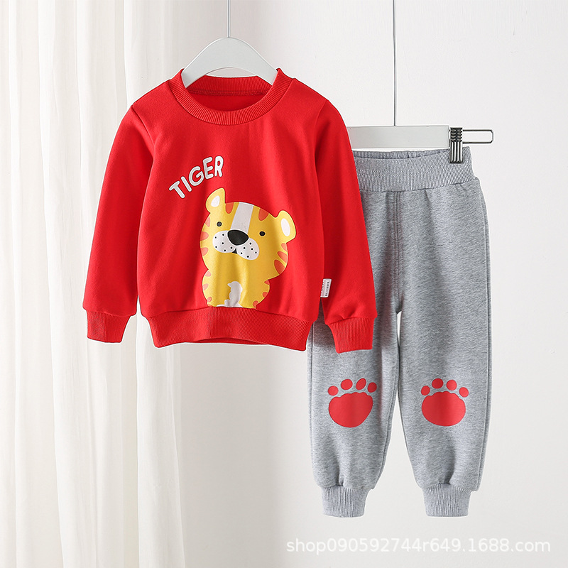 Kids sweatshirt set spring and autumn new men's and women's baby clothes baby clothes two pieces set spring clothes kids clothing wholesale