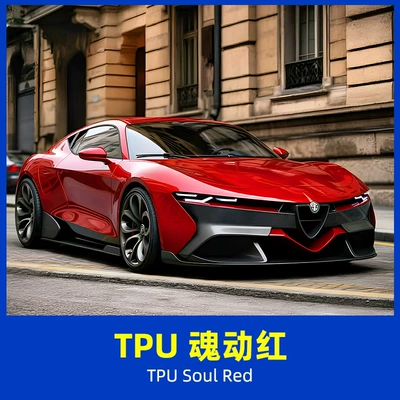 Auto Color Change Film Film Car Wrap That Does Not - tpu-soul-red-15215mroll