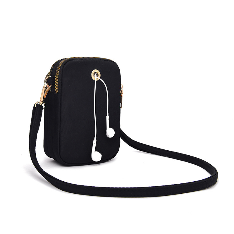 Women's Crossbody Phone Bag 2024 New Mini Small Canvas Bag Trendy Compatible Vertical Single Shoulder Keychain Purse