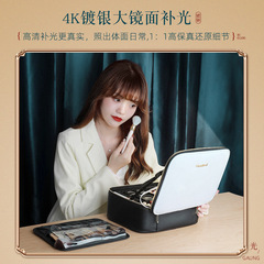 帶鏡子鏡子化妝箱帶燈化妝包跟妝師包大容量化妝品收納包手提便攜