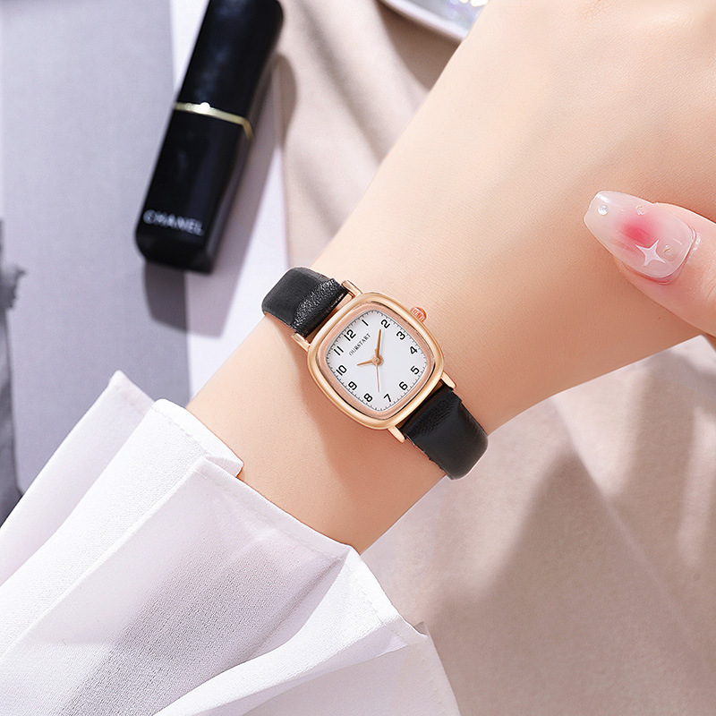 Korean style fresh Women's Watch simple casual square Digital small thin strap student women's watch wholesale niche