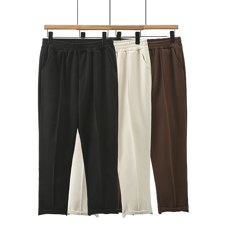 Fat MM autumn and winter 2023 new large-size casual pants elastic high waist loose slimming thick trousers harem 372