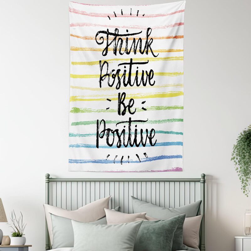 Cross Border Light Tone Rainbow Brush Stroke Line Tapestry Living Room Wall Background Decoration Bedroom Guest Room Home Tapestry