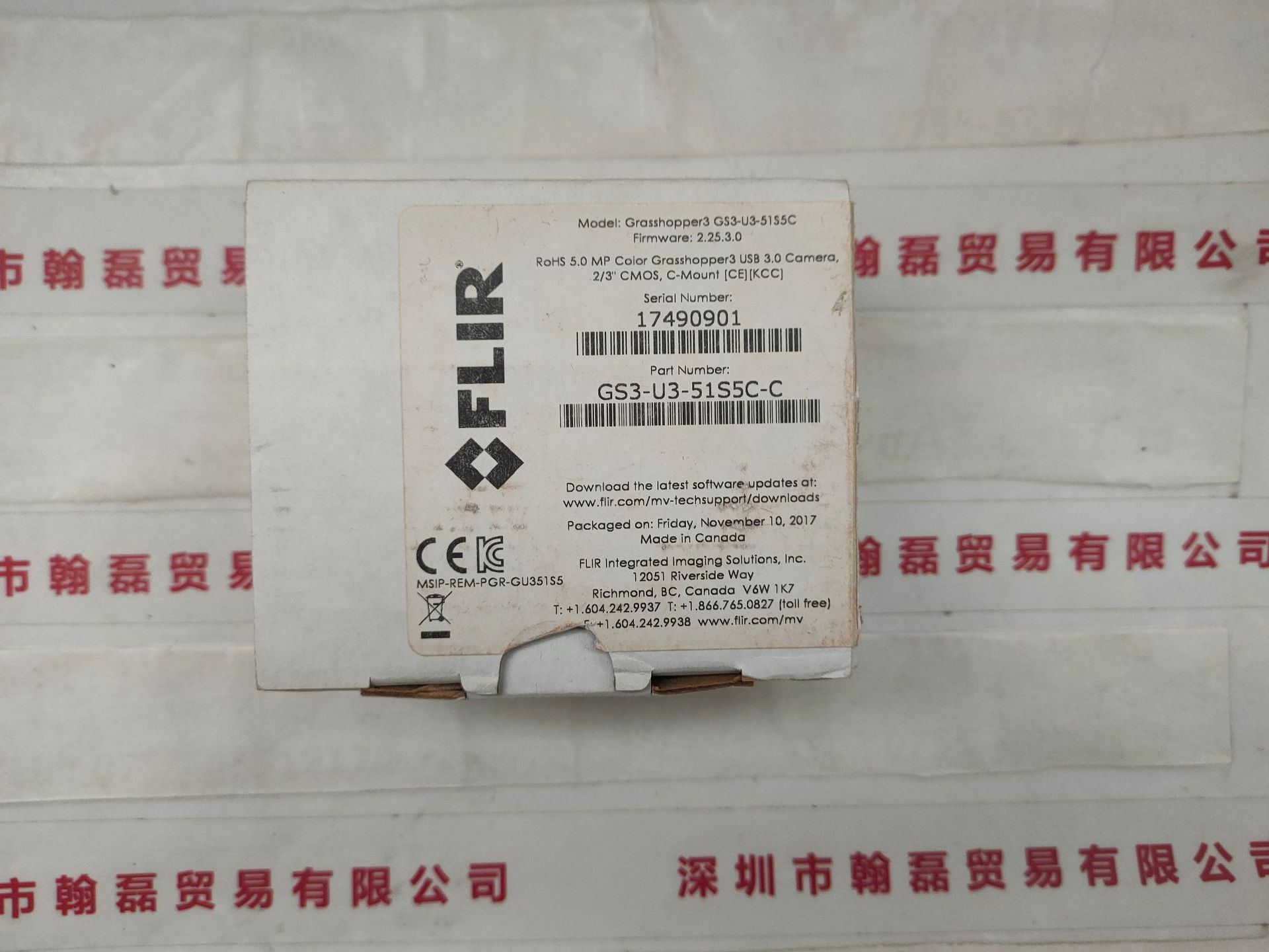 加拿大FLIR菲力尔 工业相机  GS3-U3-51S5C-C