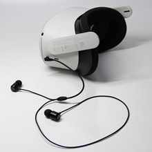 适用HTCVR Pico Neo3 oculus quest2一体机入式耳3.5弯头铝壳耳机