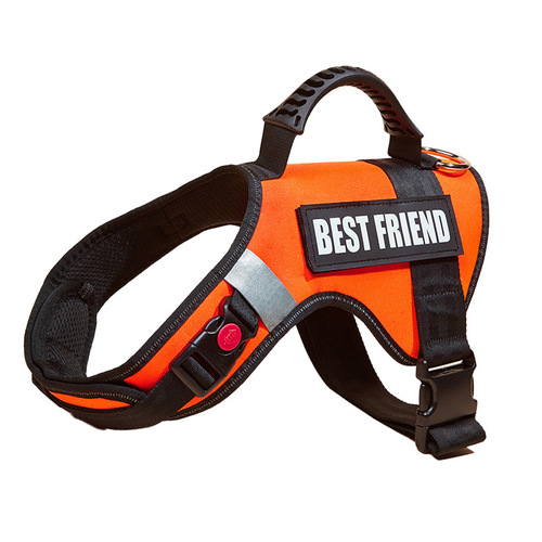 WAOPET Cross-border Pet Chest and Back Strap Dog Vest Lead Collar Large Dog Chest and Back Strap Velcro Pet Supplies 