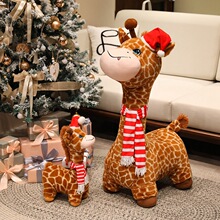 大号站姿圣诞鹿毛绒玩具圣诞节装饰摆件圣诞树伴侣家居装饰拍照道