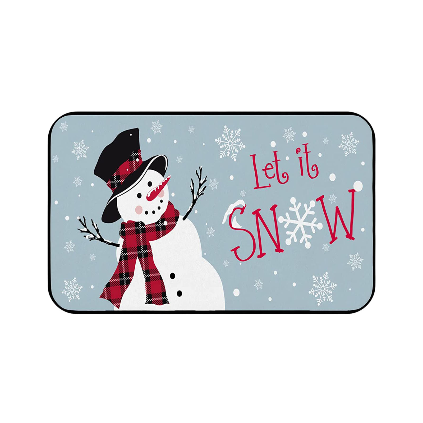 Kerstthema tapijt antislip vlekbestendig deurmat absorberende badkamer entreemat_voghion.com