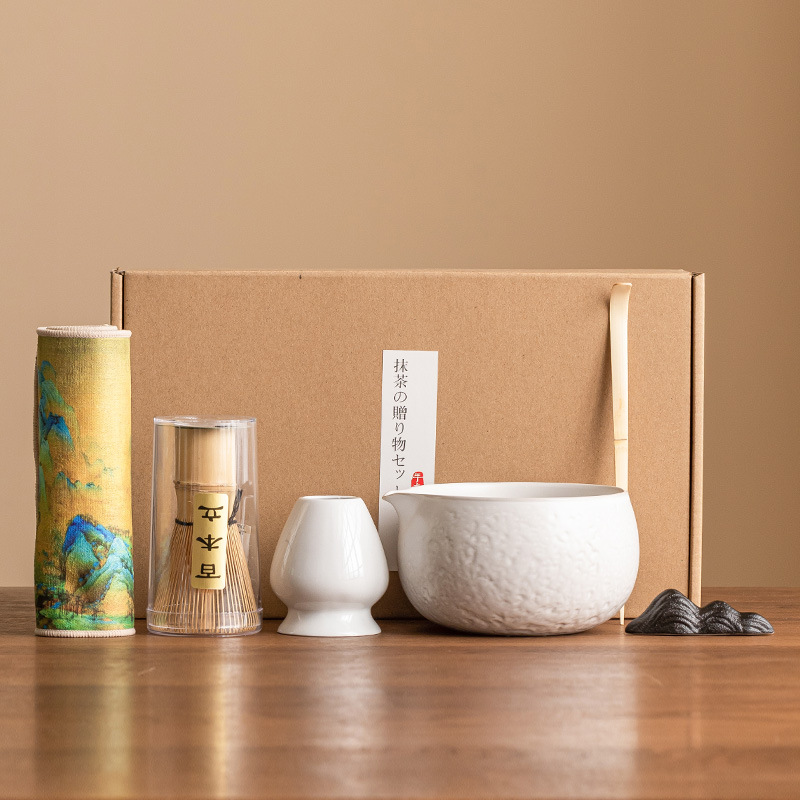 Fábrica de cerámica antigua marrón matcha tazón conjunto de herramientas de té accesorios de té 100 taza de té vertical tazón de té japonés mezcla de té