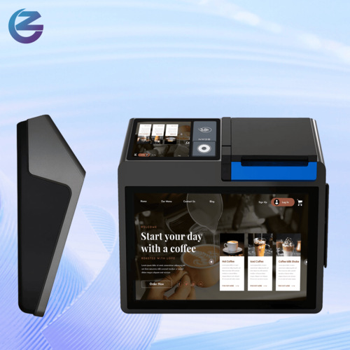 Transfronterizos venta caliente caja registradora en una escala sistema de caja registradora de supermercado 10.1 pulgadas doble pantalla un solo toque caja registradora de autoservicio