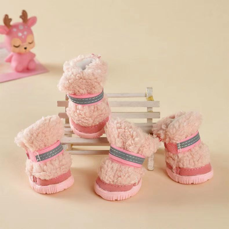 테디벨벳 스노우 부츠 [핑크]