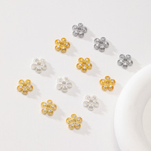 18K����ɫ΢��ʯ�U�ջ��л�ñ���и���ƬDIY�Ʒ��朸�Ƭɢ��