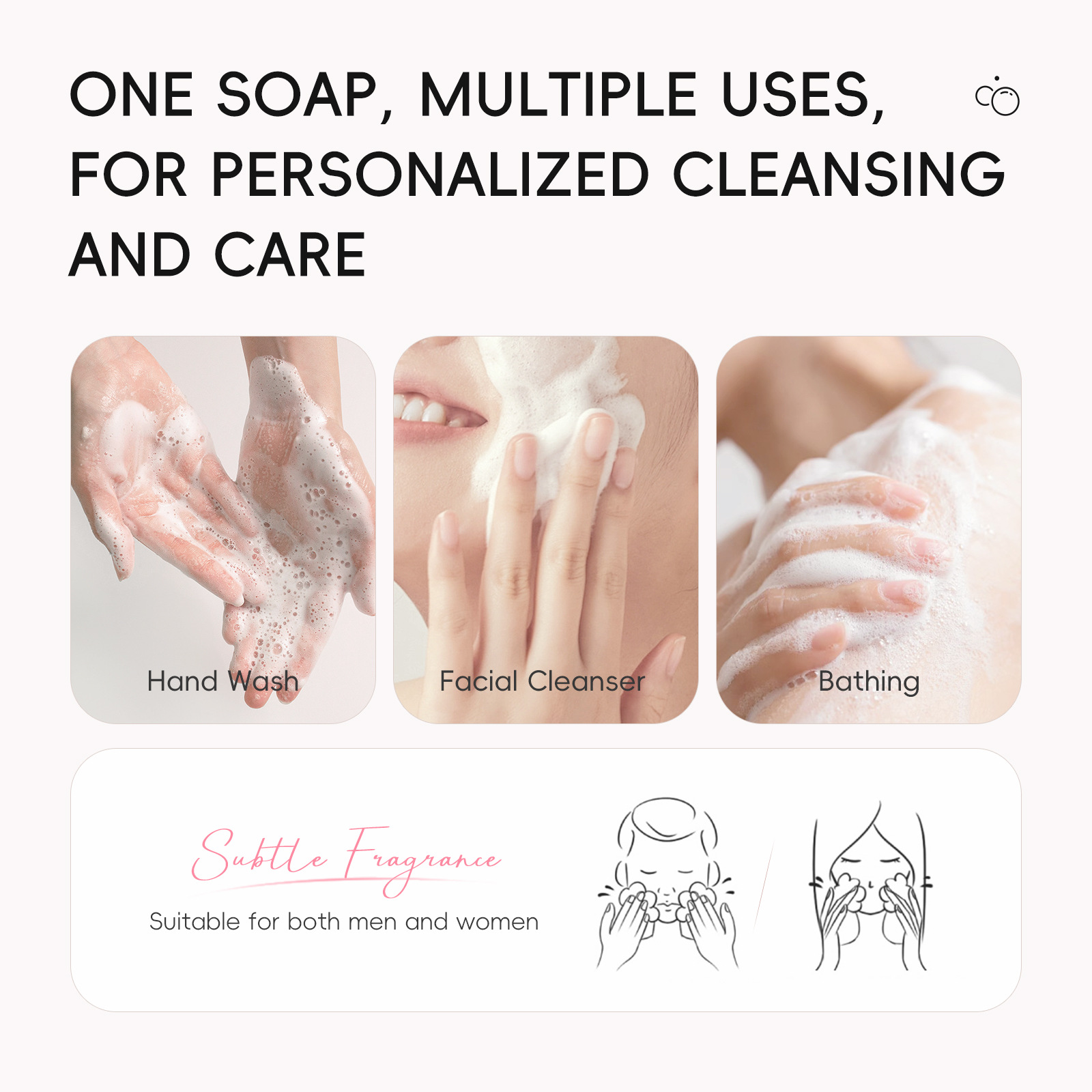 Cross-border Laicome Cherry Blossom Soap 90g for facial cleansing, body cleansing, care, hydrating, moisturizing and nourishing, one-stop delivery undefined