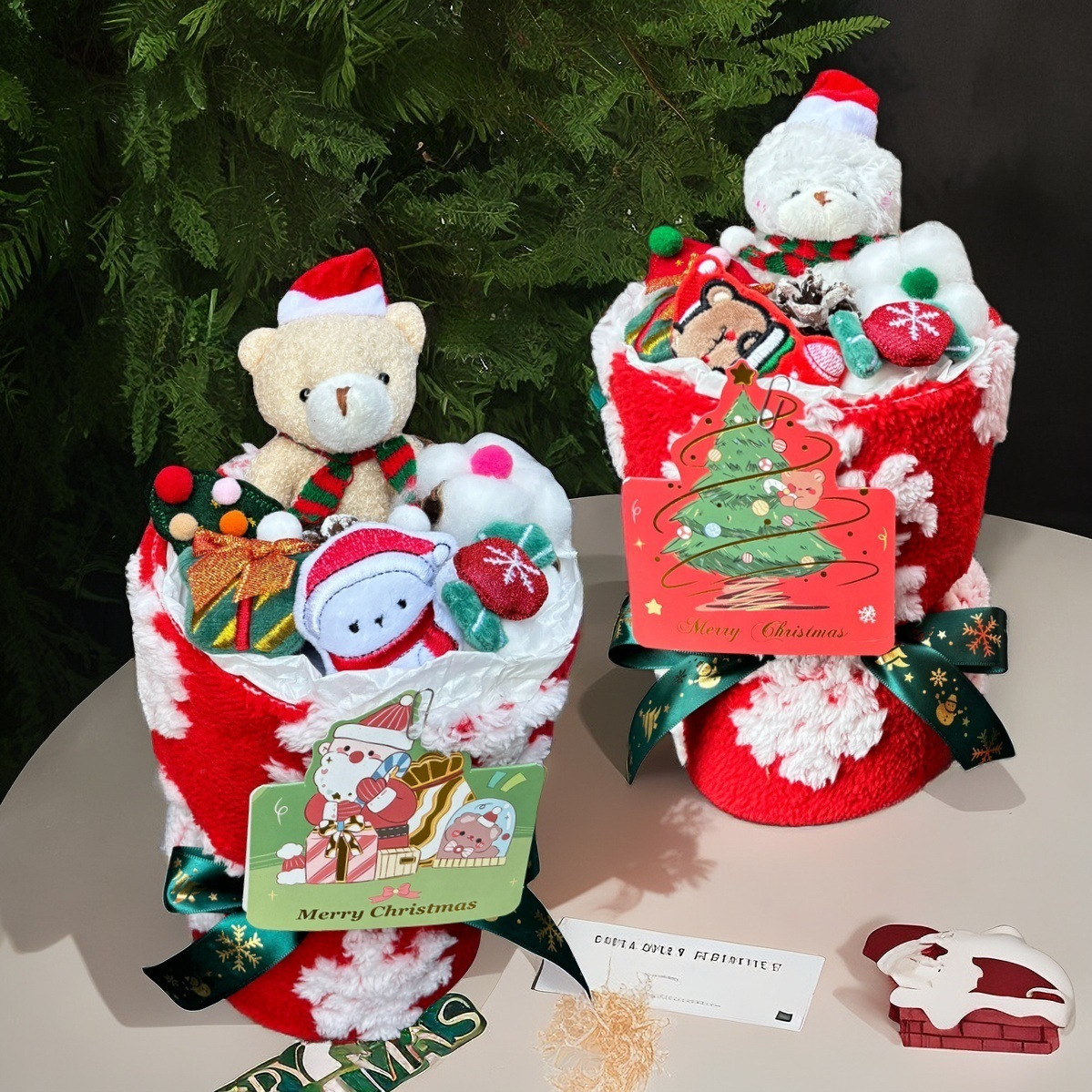 Karácsonyi ajándék baba csokor díszek karácsonyi hóember csokor szenteste ajándék barátnő_voghion.com