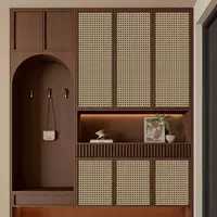 Сетчатый красный ротанг мебель ремонт наклейки 3D стерео самоклеящиеся обои шкаф деревянный шкаф для украшения украшения водонепроницаемый