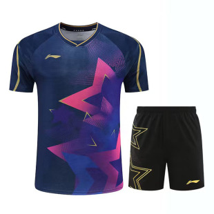 2023 New Style Table Tennis Clothes Men's and Women's Suit Professional Jersey Short-sleeved T-shirt Children's Sports Competition Clothing