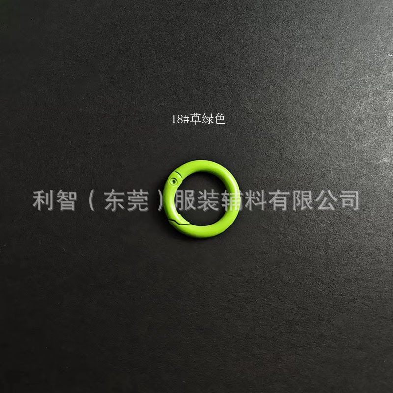 现货烤漆锌合金弹簧圈包包小圆挂扣饰品配件开口弹簧扣彩色弹簧圈|undefined
