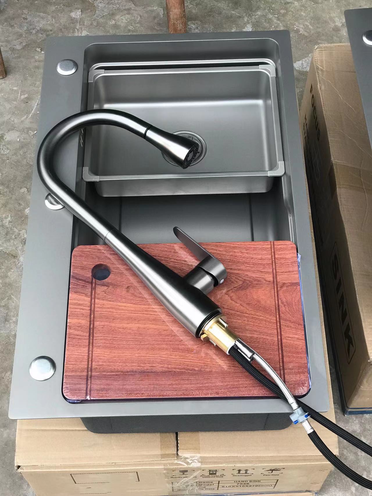 6846+건그레이 작은 허리 풀 수도꼭지