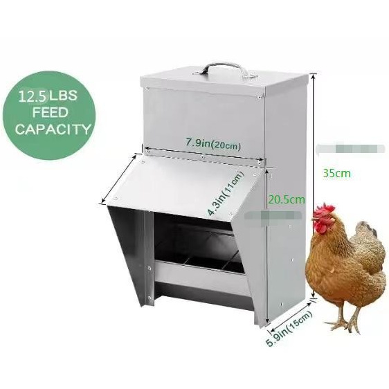 Las aves de corral alimentador automático de pollo a través de metal galvanizado hierro hoja de pollo alimentador deflector alimentador de equipos de cría maquinaria