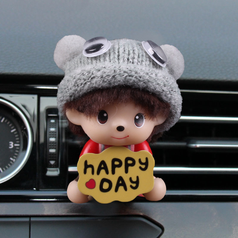 Cute pareja de dibujos animados accesorios de automóviles ventilación perfume aire acondicionado perfume accesorios de automóviles accesorios de automóviles mujeres