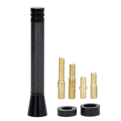 Car Modification 7.7cm Aluminum Alloy Antenna Signal Receiver Carbon Fiber Flag Antenna Suitable for Bmw Mini (vehicle antenna) - carbon-pattern