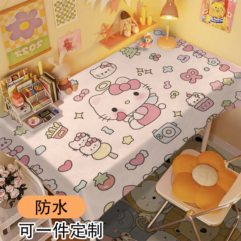 New Cute Hellokitty Tablecloth Waterproof Protection Desktop Bedroom Decoration Desk Atmosphere Tablecloth Mat