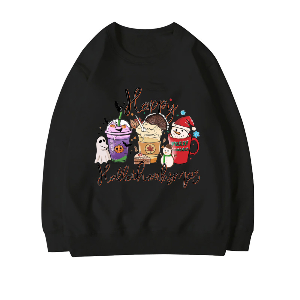 Happy Hallothanksmas Sweatshirt Women Christmas Sweatshirts