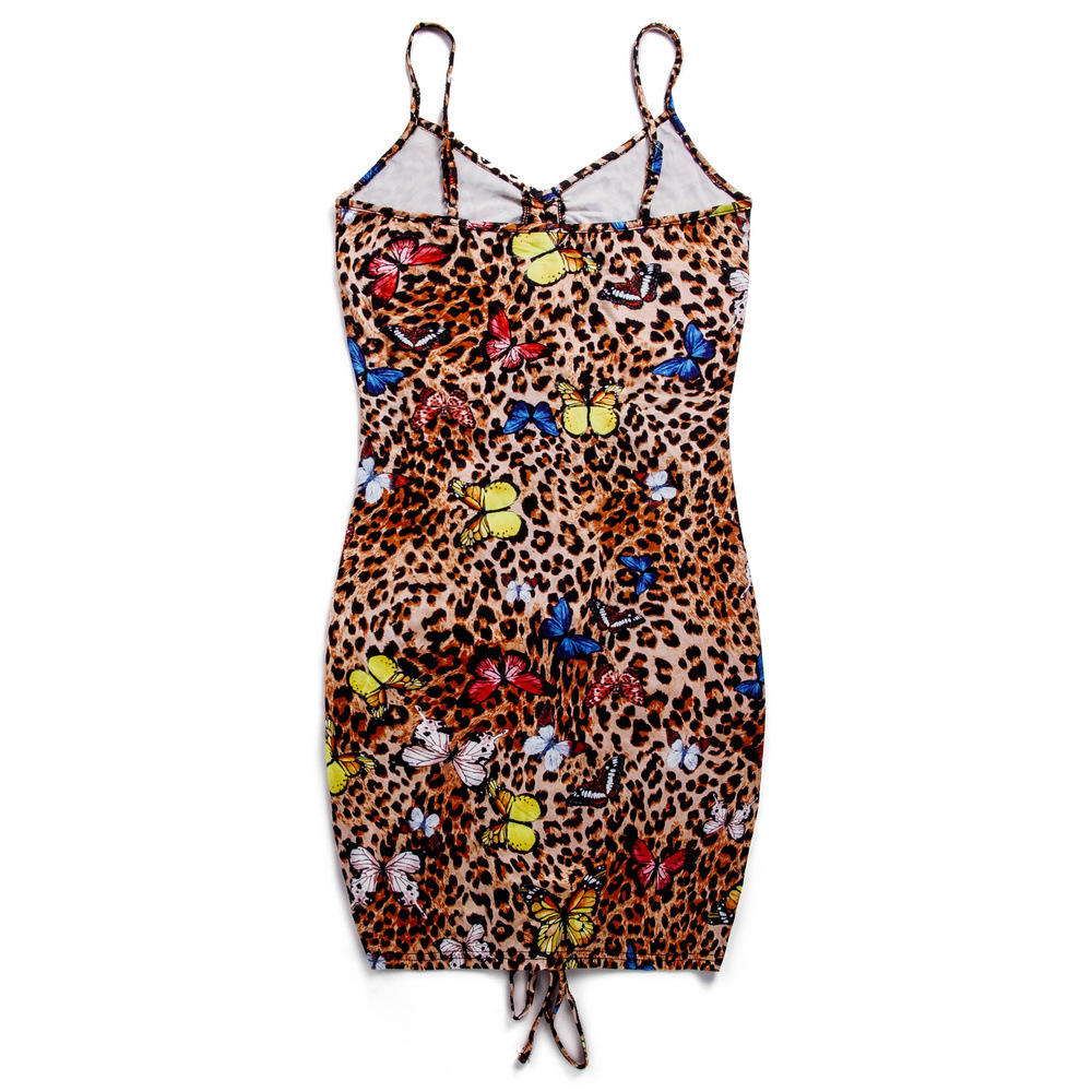 Sexy Butterfly Leopard Print Dress NSXYA39560